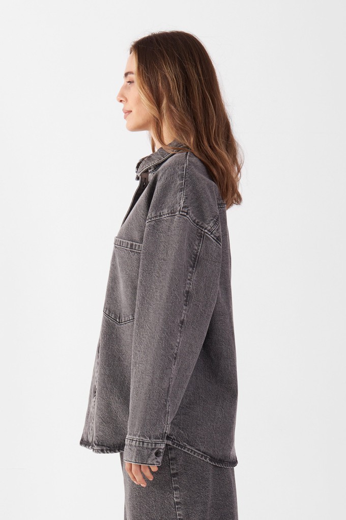 SOLACE - Organic Shirt Jacket - Light Grey from DAWN Denim