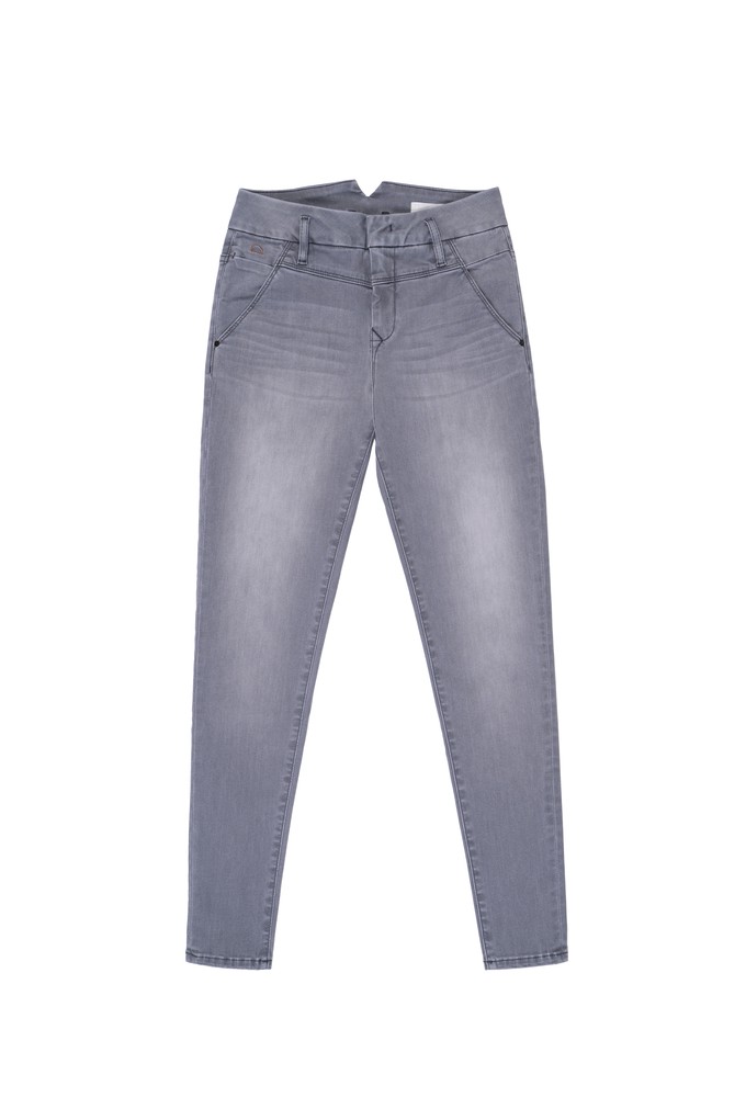 SUN UP Skinny Powerstretch - Design Details - Silver Denim from DAWN Denim