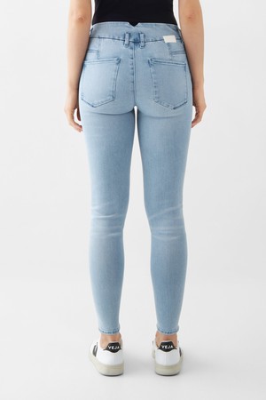 SUN UP Skinny Powerstretch - Design Details - Light Blue from DAWN Denim