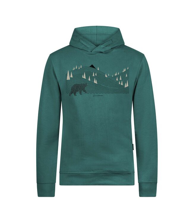 GREENBOMB •• Hoodie Star Animal Bearland | jungle green from De Groene Knoop