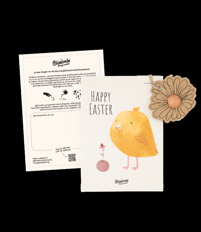 BLOSSOMBS •• HANGER FLOWER ON CARD CHICK from De Groene Knoop