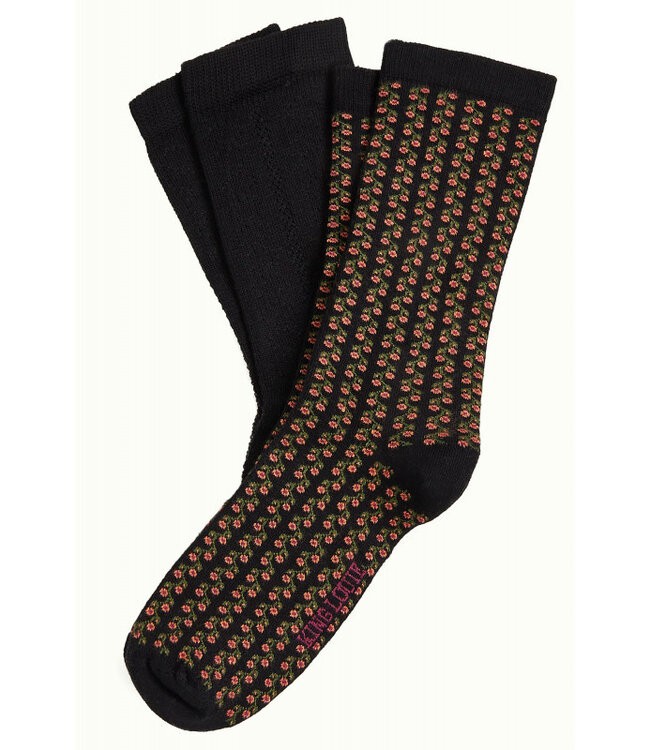 KING LOUIE •• Socks 2-Pack Perkins | Black from De Groene Knoop