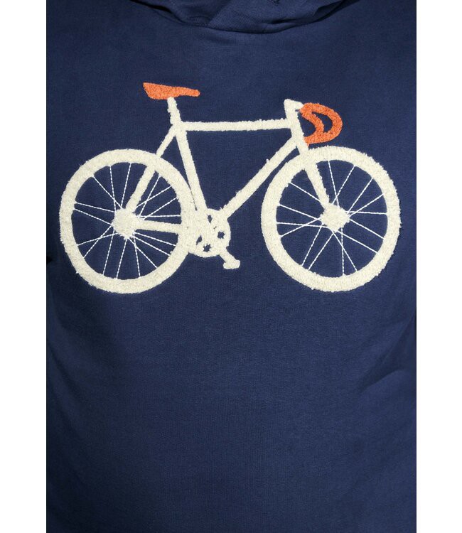 GREENBOMB •• Hoodie Star Bike Fluffy | navy from De Groene Knoop