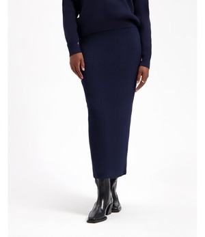 KUYICHI •• Keira Skirt | Dark Navy from De Groene Knoop