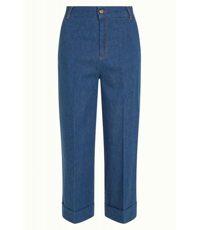 KING LOUIE •• Lisa Culotte Chambray | Denim Blue from De Groene Knoop