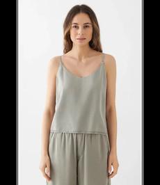 DAWN DENIM •• SPRING Tencel top |Rock Olive via De Groene Knoop