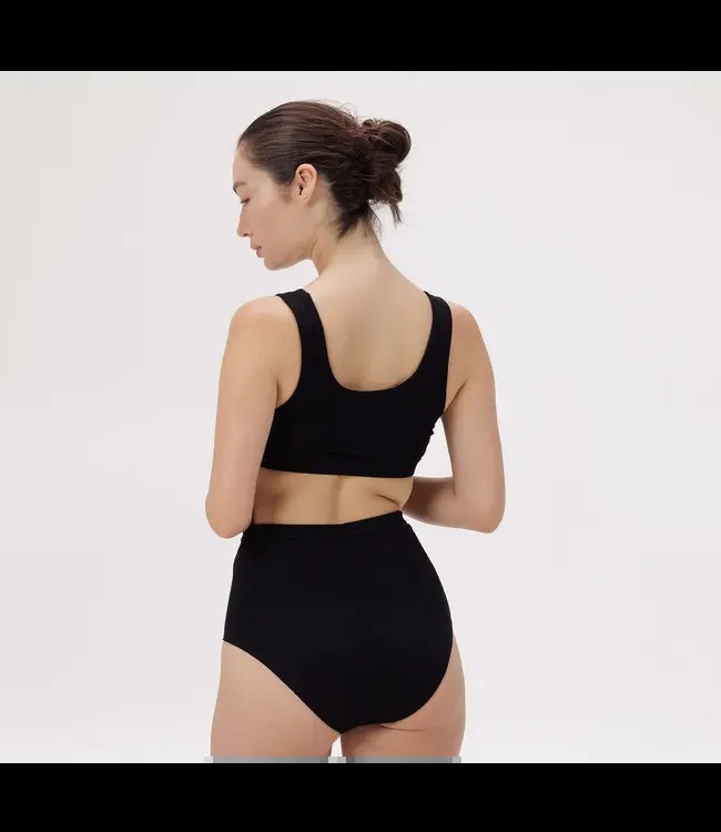 Organic Basics •• Rib-Flex Super High-Rise Briefs | black from De Groene Knoop