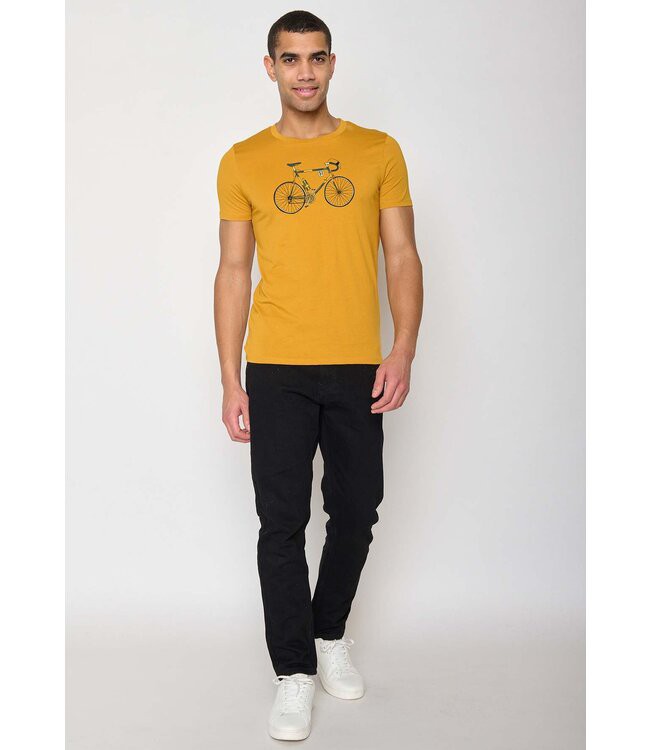 GREENBOMB •• T-shirt Bike Knut Guide | Ochre from De Groene Knoop