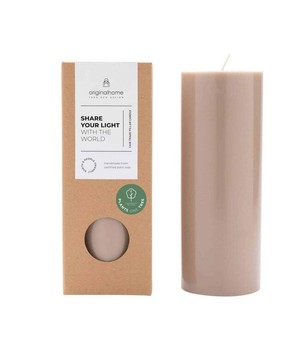 Original Home •• Pillar candle | Clay | Stompkaars Grijs from De Groene Knoop