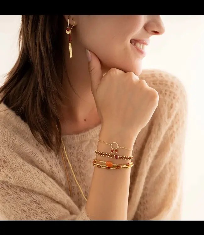 A BEAUTIFUL STORY •• Careful Carnelian Citrine Bracelet GP | Goud from De Groene Knoop