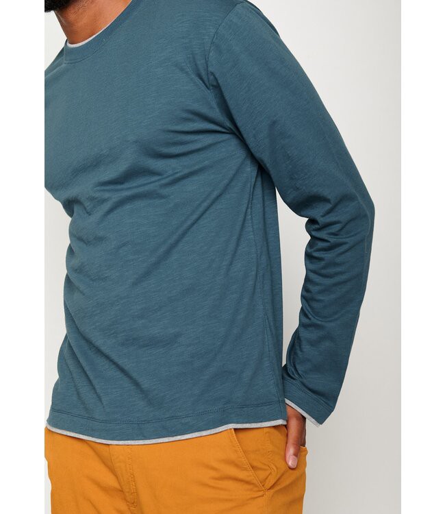 GREENBOMB •• Rough Longsleeve | Blue Stone from De Groene Knoop