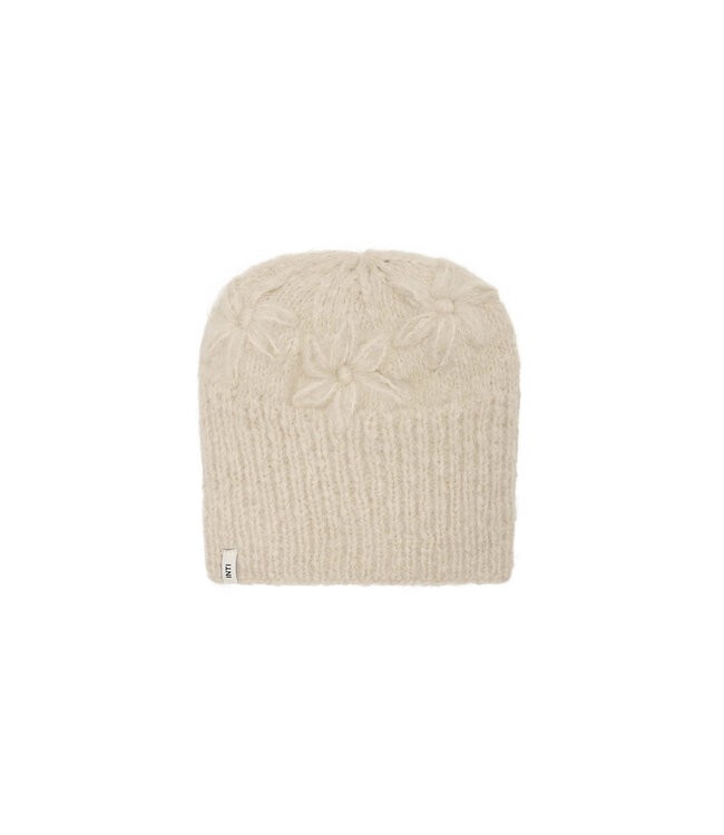 INTI Knitwear •• Beanie Daisy | in Cacao, Hierba, Silver from De Groene Knoop