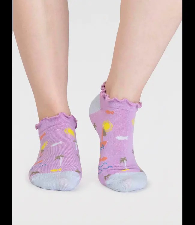 THOUGHT  •• Sailing Trainer Socks  | Dusk Lilac from De Groene Knoop