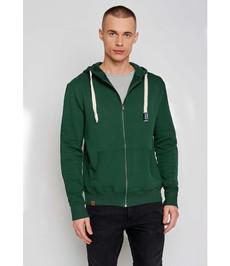 GREENBOMB •• Sweatvest basic rank | bottle green via De Groene Knoop