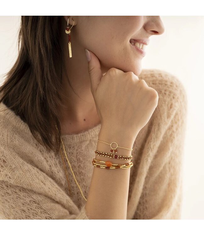 A BEAUTIFUL STORY •• Eternal Carnelian Bracelet GC | Goud from De Groene Knoop