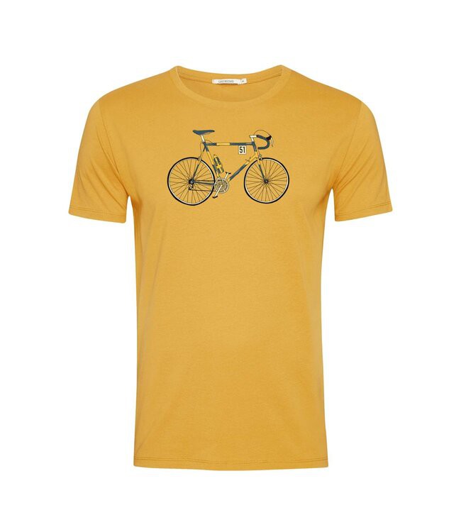 GREENBOMB •• T-shirt Bike Knut Guide | Ochre from De Groene Knoop