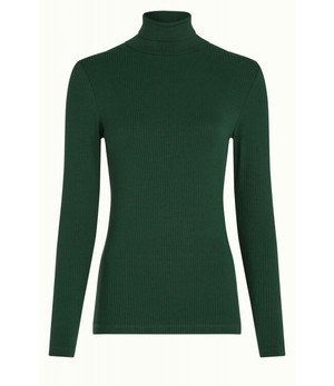 KING LOUIE •• Rollneck Top Uni Rib | Forest Green from De Groene Knoop