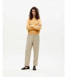 THINKING MU •• Grey striped Esther pants via De Groene Knoop