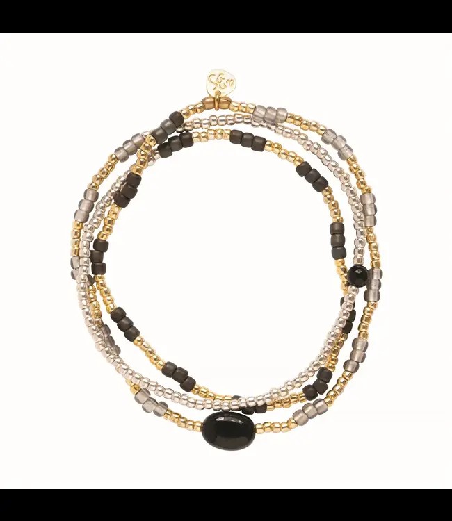 A BEAUTIFUL STORY •• Energetic Black Onyx Bracelet GC from De Groene Knoop