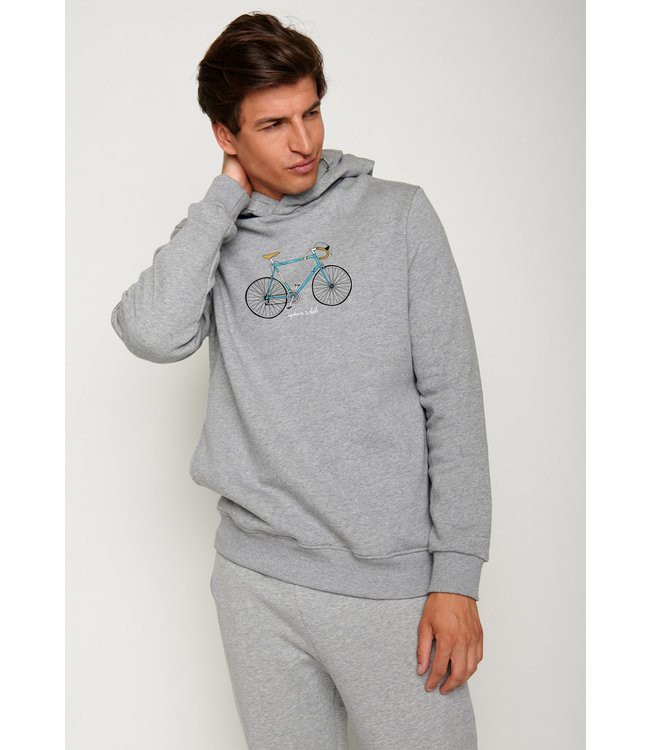 GREENBOMB •• Sweathoodie Bike Uptown | heather grey from De Groene Knoop