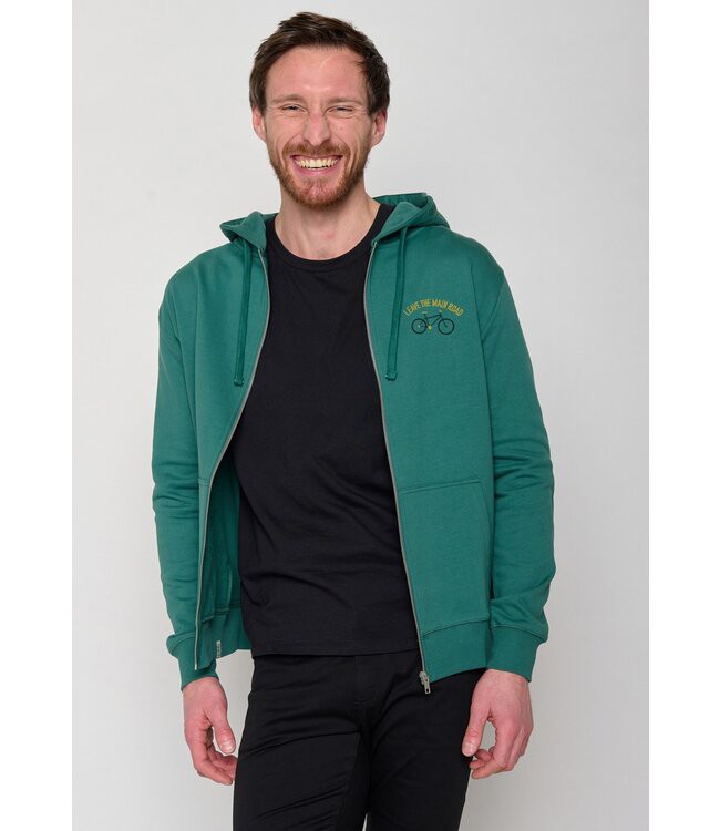 GREENBOMB •• Sweatvest Bike Main Revel | jungle green from De Groene Knoop