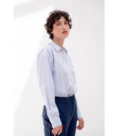 EKYOG •• Blouse batiste | Off-white - Blue via De Groene Knoop