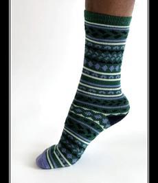 THOUGHT  •• heren sok Erskine Fair isle Wool Socks | dark green via De Groene Knoop