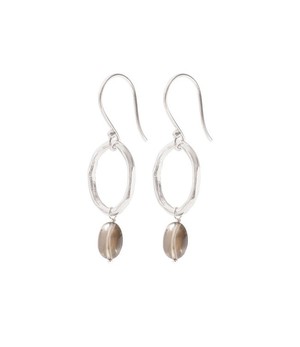 A BEAUTIFUL STORY •• Graceful Smokey Quartz zilver Oorbellen from De Groene Knoop