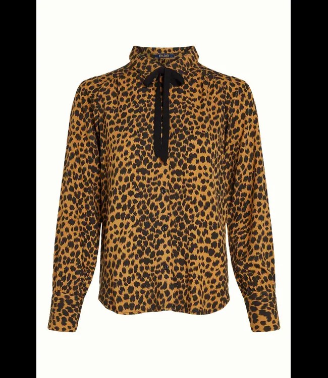 KING LOUIE •• Ella Blouse Tigre | Golden Brown from De Groene Knoop