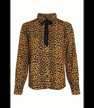 KING LOUIE •• Ella Blouse Tigre | Golden Brown from De Groene Knoop