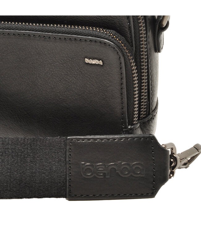 Berba •• Leren crossbody-tas Icons | Zwart from De Groene Knoop