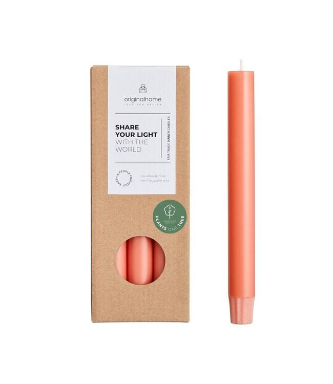 Original Home •• Dinner Candles Apricot| 10 stuks from De Groene Knoop