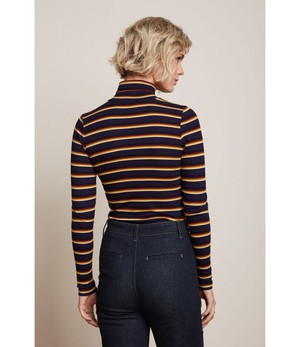 KING LOUIE •• Rollneck Top Century Stripe | Evening Blue from De Groene Knoop