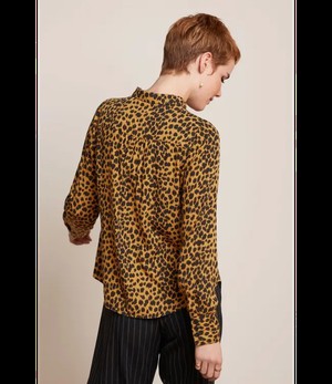 KING LOUIE •• Ella Blouse Tigre | Golden Brown from De Groene Knoop