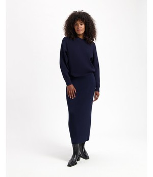 KUYICHI •• Keira Skirt | Dark Navy from De Groene Knoop