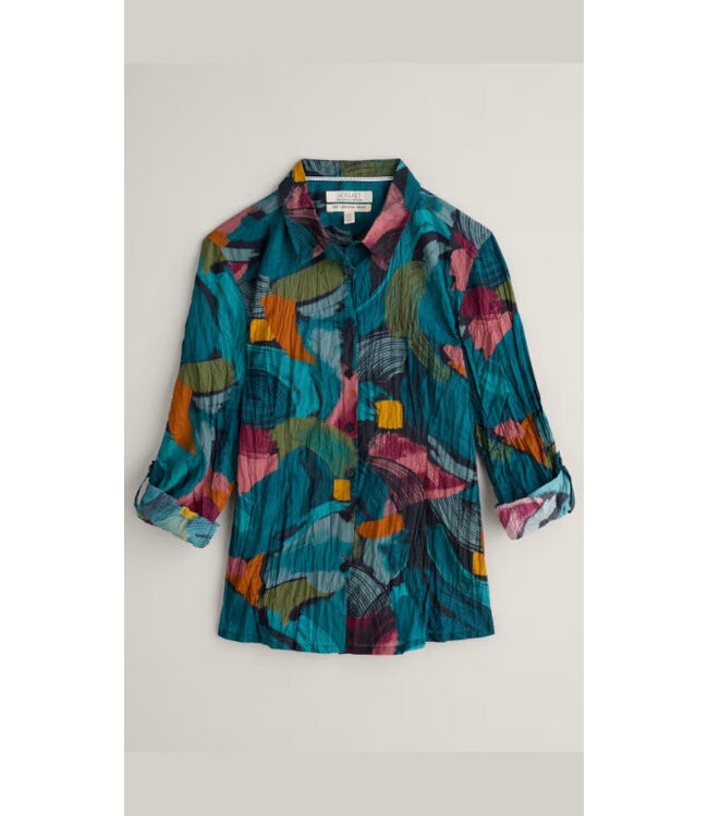 SEASALT CORNWALL •• Larissa Shirt | Lelant Abstract Mix from De Groene Knoop