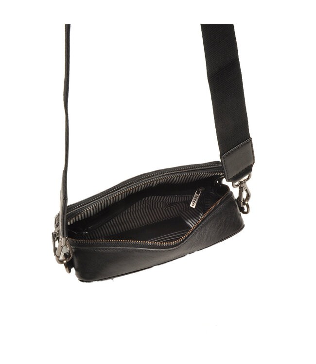 Berba •• Leren crossbody-tas Icons | Zwart from De Groene Knoop