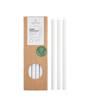 Original Home •• Thins White | Dinner kaars Wit ~ 10 stuks from De Groene Knoop