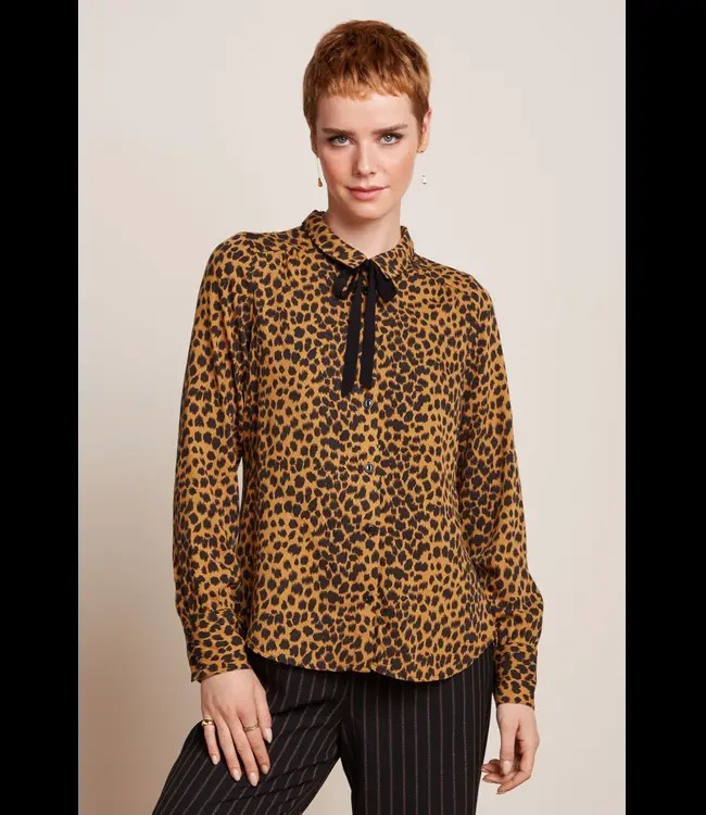 KING LOUIE •• Ella Blouse Tigre | Golden Brown from De Groene Knoop