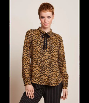 KING LOUIE •• Ella Blouse Tigre | Golden Brown from De Groene Knoop