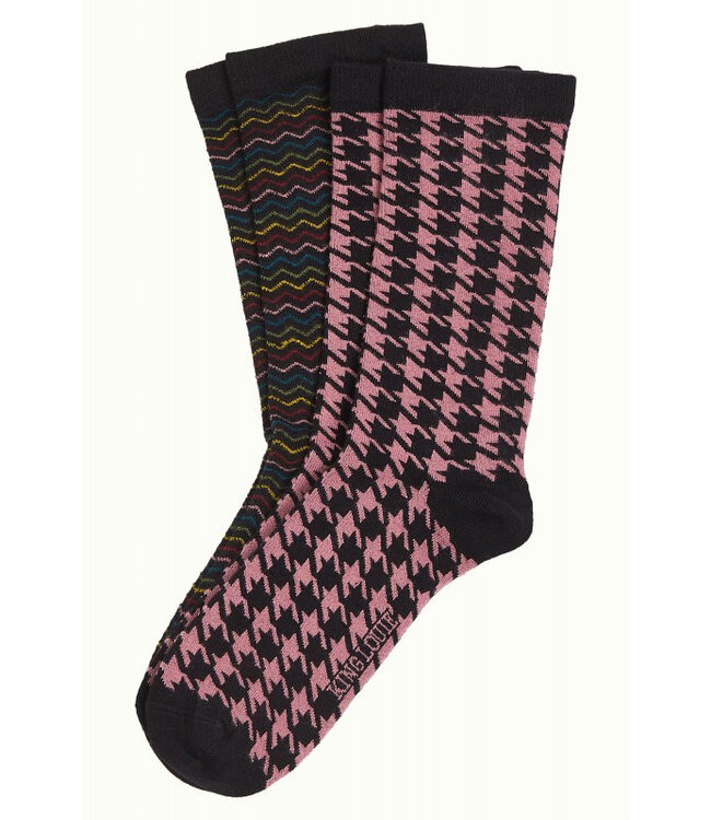 KING LOUIE •• Socks 2-Pack Bondi | Mesa Pink from De Groene Knoop