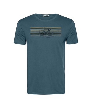 GREENBOMB •• T-shirt Bike Happy Guide | Blue Stone from De Groene Knoop