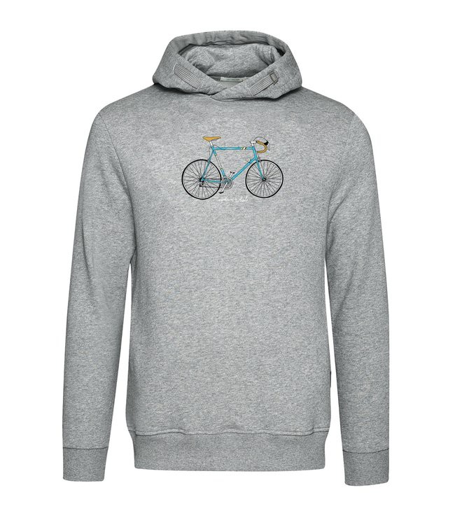 GREENBOMB •• Sweathoodie Bike Uptown | heather grey from De Groene Knoop