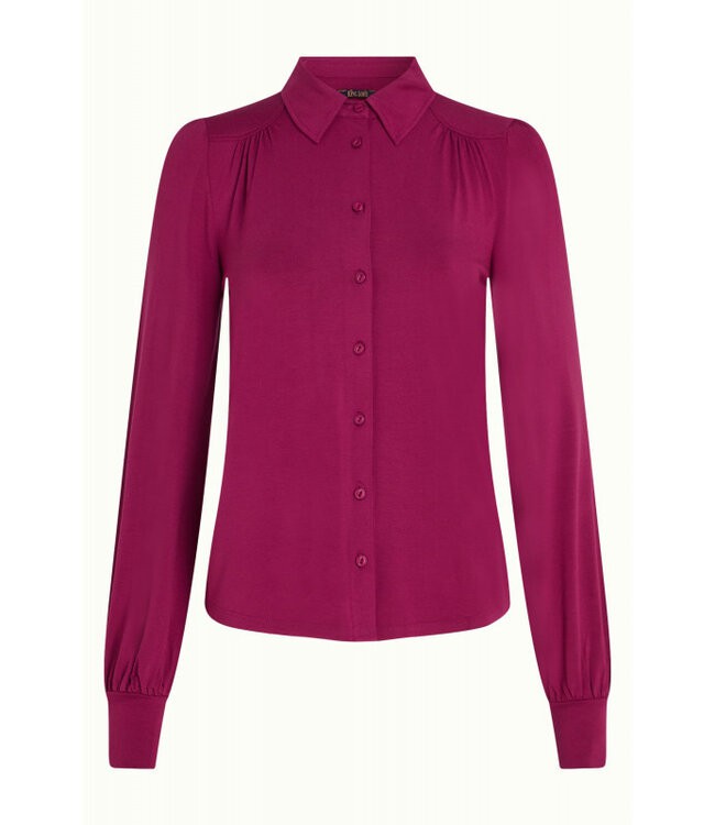 KING LOUIE •• Carina Blouse Viscose Light | Wild Fuchsia from De Groene Knoop