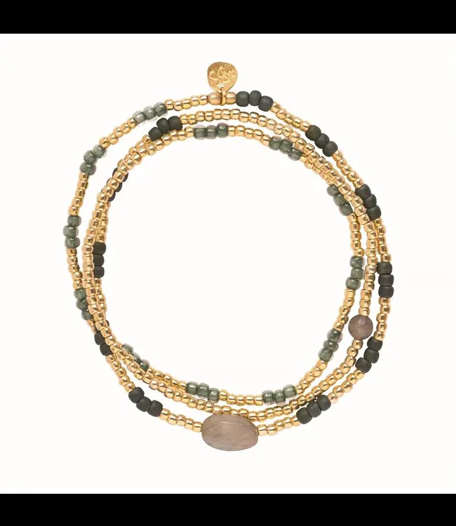 A BEAUTIFUL STORY •• Energetic Labradorite Bracelet GC from De Groene Knoop