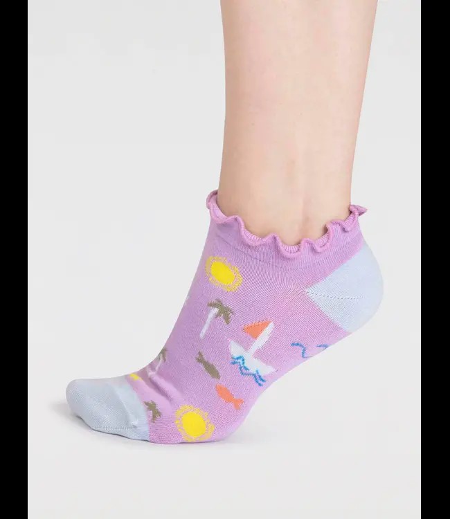 THOUGHT  •• Sailing Trainer Socks  | Dusk Lilac from De Groene Knoop