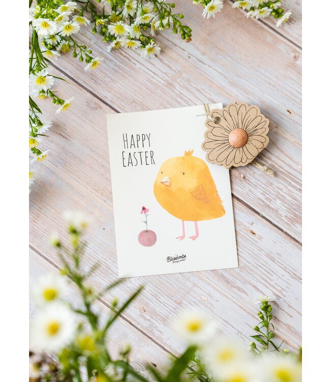 BLOSSOMBS •• HANGER FLOWER ON CARD CHICK from De Groene Knoop