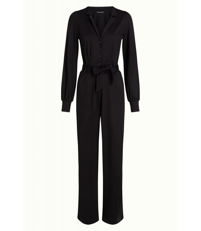 KING LOUIE •• Darcy Jumpsuit Viscose Classic | Black from De Groene Knoop