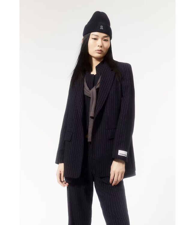 ARMEDANGELS •• Blazer MIKAALA PINSTRIPE | Night sky- white from De Groene Knoop