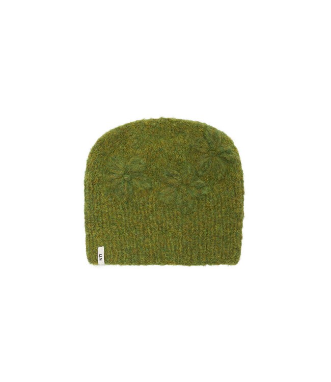 INTI Knitwear •• Beanie Daisy | in Cacao, Hierba, Silver from De Groene Knoop